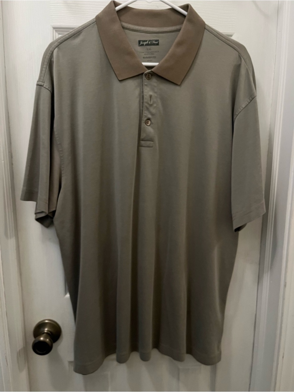 Joseph & Feiss Men’s Modern Fit Short Sleeve Polo Shirt – Taupe / Grayish-Brown